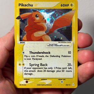 Pikachu Gold Star Art Kundenspezifische Pokemon Karte Holo