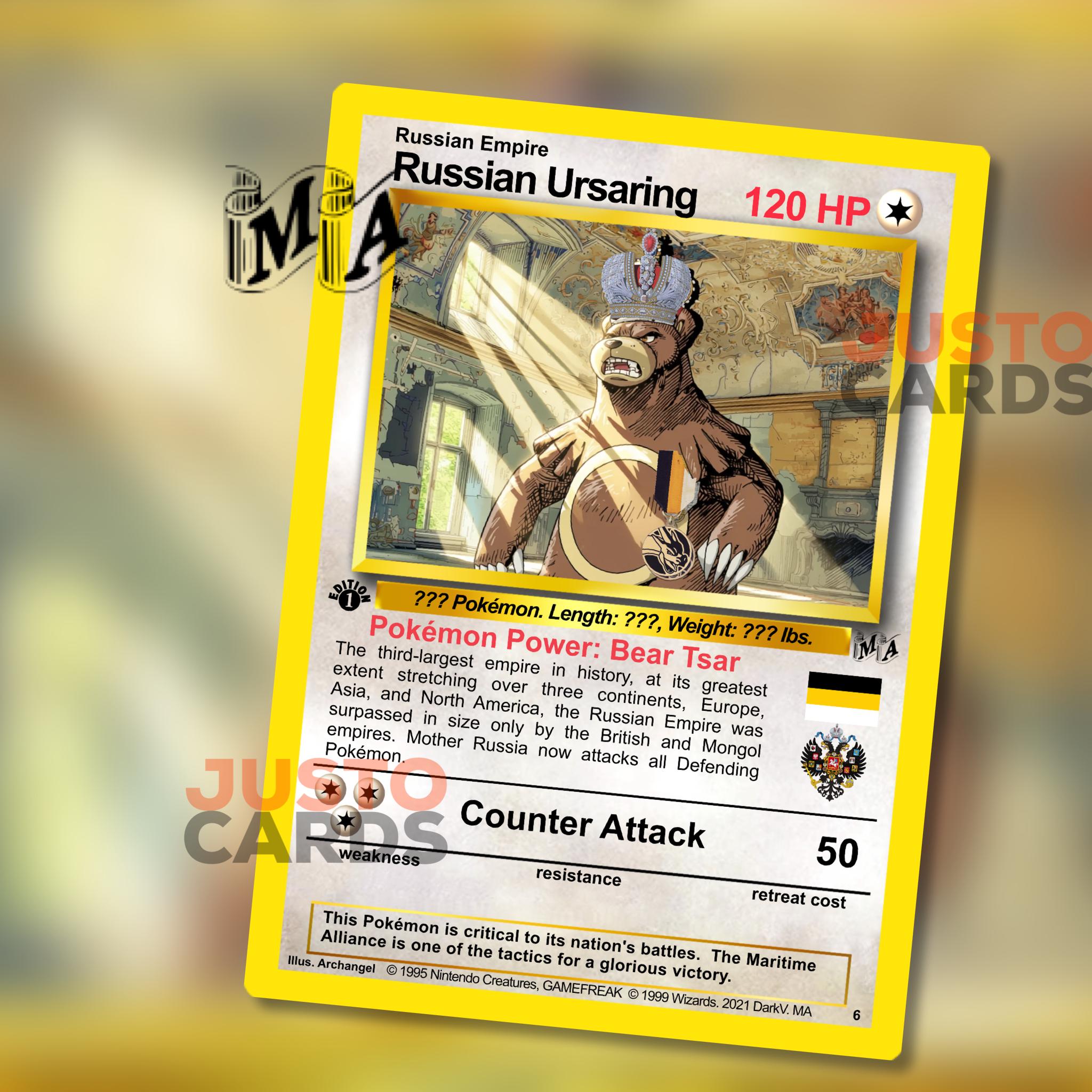 Russian Ursaring Pokmon - Pokemon Card (custom Pokemon Card) Maritieme  Alliance - Etsy UK
