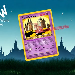 Beta Giratina Pokémon - Carta Pokemon (Carta Pokemon personalizzata) BETA WORLD NO. 1
