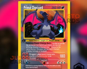 Primal Glurak 19/30 Dragonland, Aangepaste Pokemon-kaart (klassieke stijl) - Dragonland, DarkV