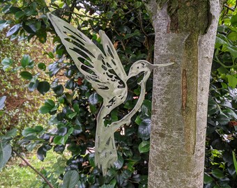 Metal Humming Bird Silhouette - Garden Ornament