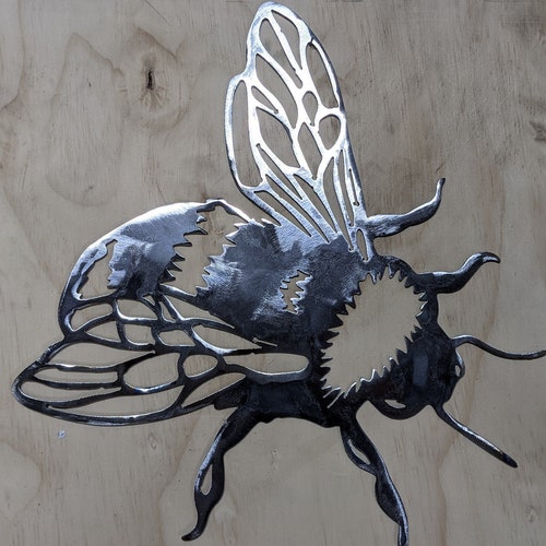 Bee Metal Garden Wall Art Bee Wire Sculpture for Garden Etsy UK