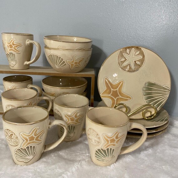 Pfaltzgraff Sandy Shore Seashell 14pc*sold Separately