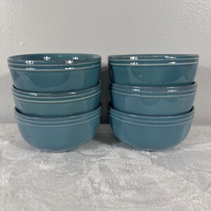 6 cuencos para ensalada o sopa Rachel Ray Cucina de 14 cm (5-1/2") color azul agave
