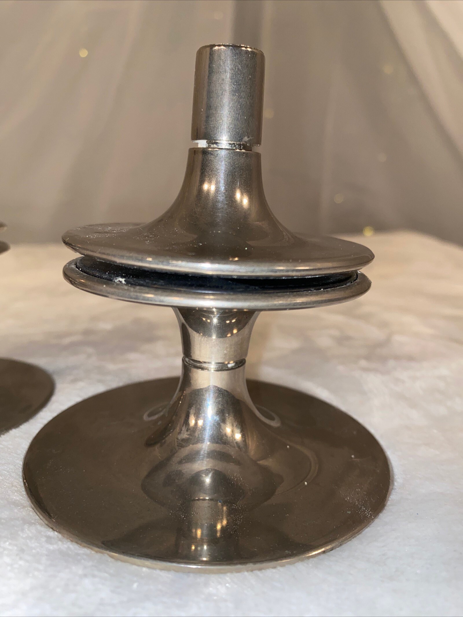 Caesar Stoffi Fritz Nagel Mid Century Modern Chrome Candle Caesar Stoffi Fritz Nagel Mid Century Modern Chrome Candle