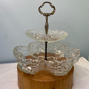 2 Tier Mikasa Walther Crystal Serving Tray