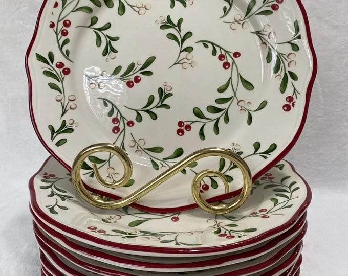 Better Homes & Gardens Heritage Collection Mistletoe 8.75” Salad Plates