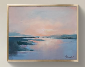 14x11 Landschaftsbild im impressionistischen Stil — vom Künstler signiert.