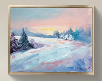 14x11 Landschaftsbild im impressionistischen Stil — vom Künstler signiert.