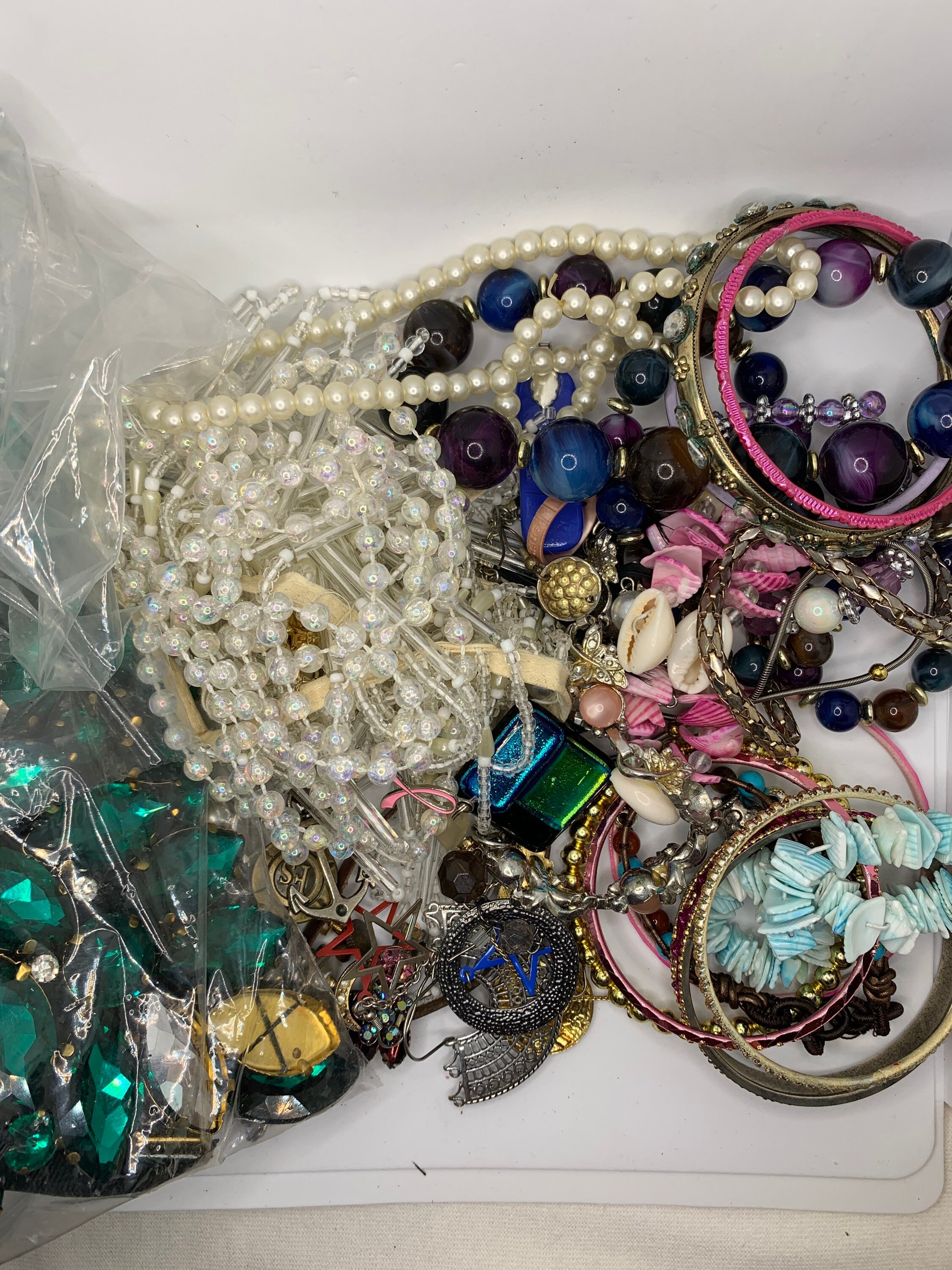 Broken jewelry lot. Craft or repurpose may include necklaces Etsy