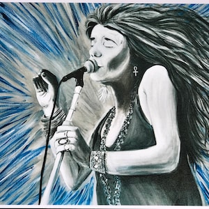 Janis Joplin Acrylic Painting Print