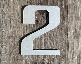 Números de casa modernos de 12 pulgadas Color metálico -- Números de dirección Números de condominio Números de buzón Números de nueva construcción Proyectos de bricolaje