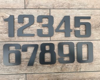 Numeri civici neri da 8" Numeri civici in stile moderno Numeri per complessi di appartamenti Numeri per condomini Numeri per cassette postali Idee regalo
