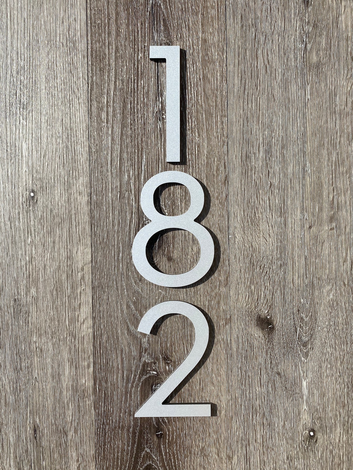 4 Inch Metallic Silver House Numbersaddress Numbers Etsy