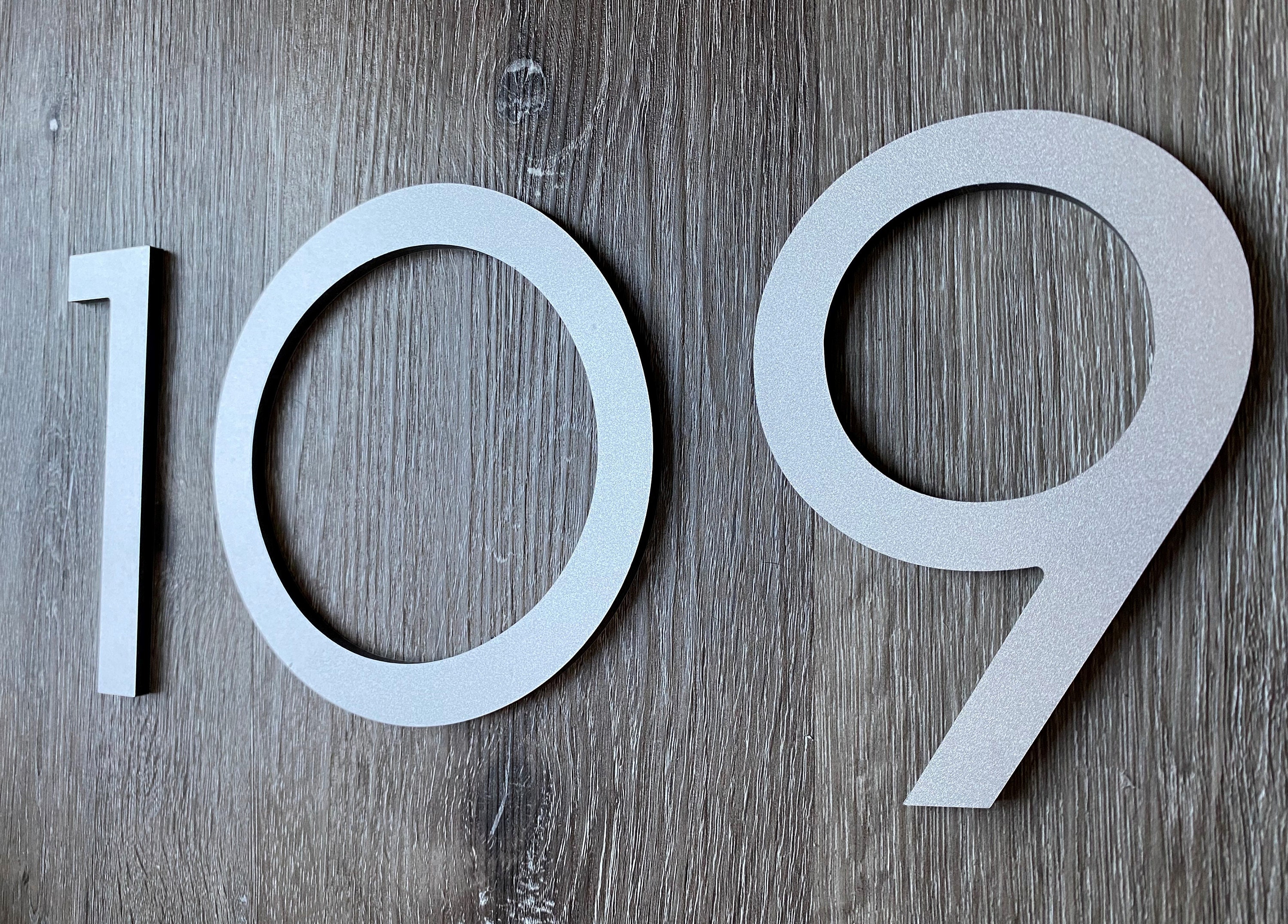 Big House Numbers 12 inch Metallic Silver Address numbers Etsy