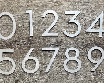 4 Inch House Numbers Silver color --Address numbers
