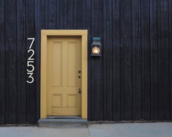 House Numbers 6 Inch Metallic Silver-Address numbers Apartment complex Numbers Condo Numbers Mailbox Numbers Gift Ideas