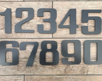 Número de casa moderna negra de 12 pulgadas