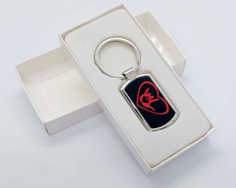 I Love You Sign, Rectangle Keyring