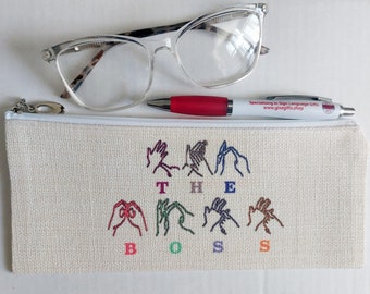 THE BOSS pencil case in BSL