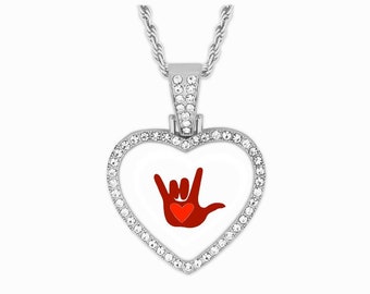 ASL, I Love You Necklace