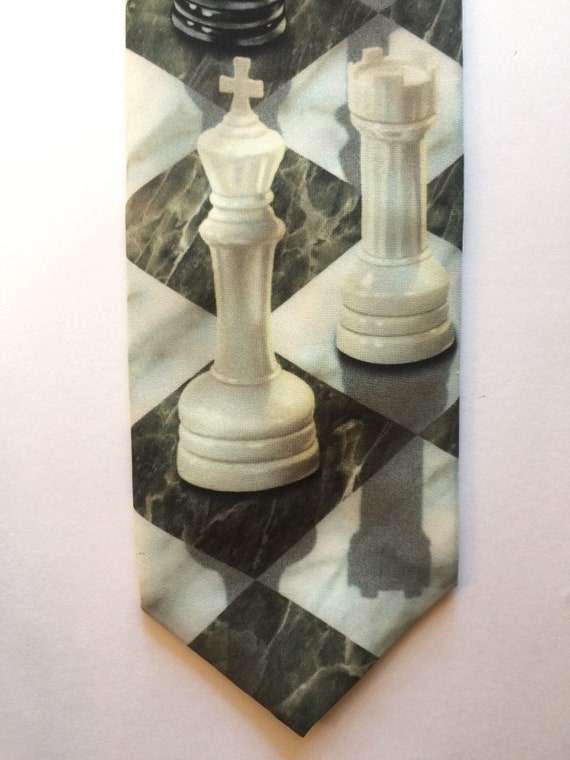 Vintage Ralph Marlin "Chess Perspective" Necktie, 