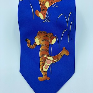 Vintage Disney’s Tigger Bouncing Everywhere Necktie Hyperactivity Disorder Tiger Walt Disney