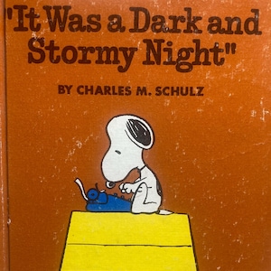 Snoopy It Was a Dark and Stormy Night - Etsy