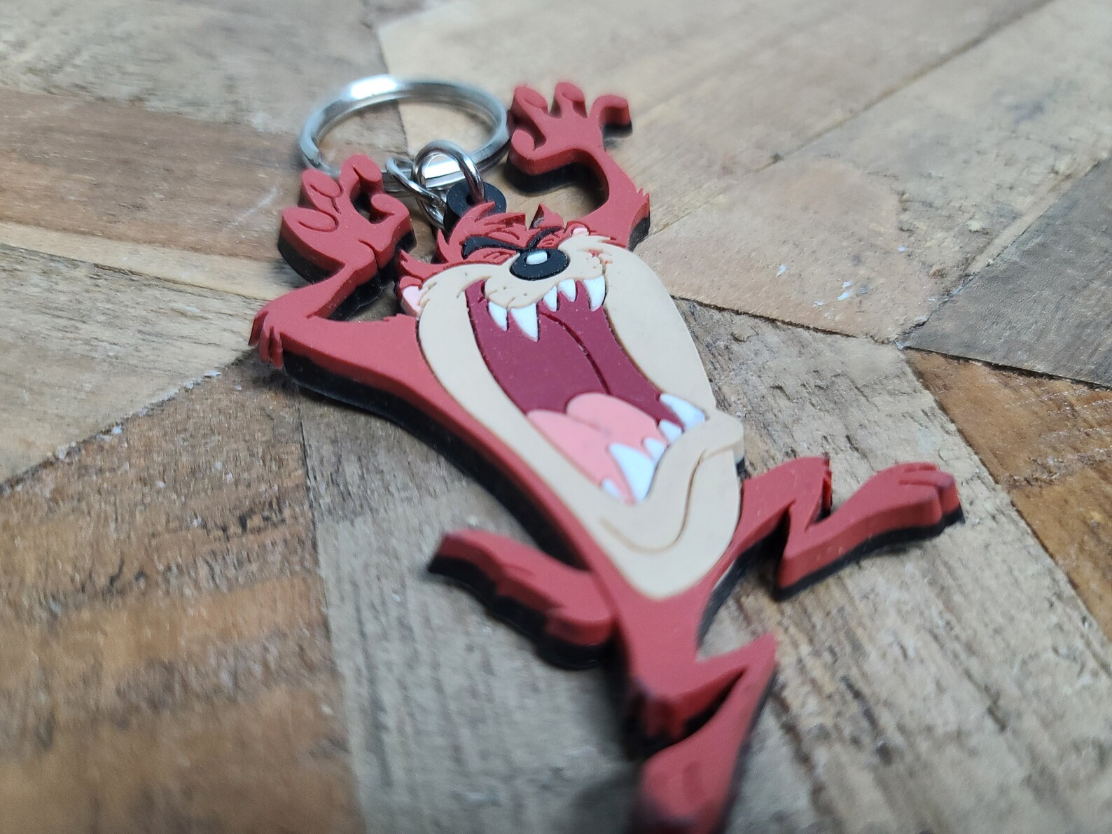 Vintage Tasmanian Devil Keychain Disney Keychain Tasmanian Etsy