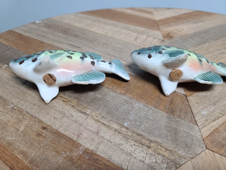 Vintage Salt and Pepper Shakers Bass Fish Salt and Pepper Etsy