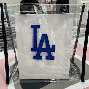Personalized Clear Transparent Tote Bag with Straps | Stadium Approved | Team tote | Game Bag| Gift Bag |Travel Bag |LA Bag