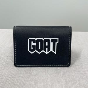 Portatarjetas GOAT / Portatarjetas de regalo / Billetera / El mejor de todos los tiempos / Portatarjetas personalizado / Regalo / Regalos de fiesta / Regalos de cumpleaños / Graduación