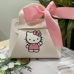 Minibolso de regalo Kitty: de piel sintética, ideal para fiestas, guardar joyas o tarjetas.