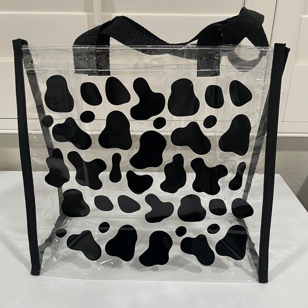 Animal Print Tote Bag| Clear transparent tote bag| Stadium approved bag| Any day Tote | Travel Bag |Beach Tote | Animal Print |Gift bag