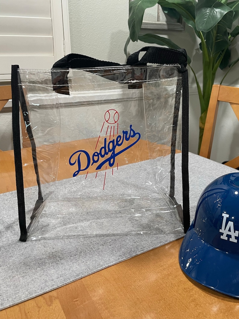 Personalized Clear Transparent Tote Bag With Straps Stadium Approved