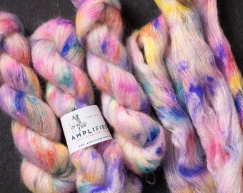 Confetti Cake . Mohair Silk Lace . Hand-Dyed Yarn - Speckled