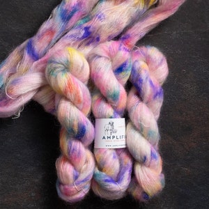 Confetti Cake . Mohair Silk Lace . Hand-Dyed Yarn Speckled image 3