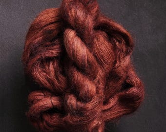 Rusted Rose . Mohair Silk Lace . Amplifiber Hand Dyed Yarn