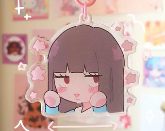 さわこアクリルチャーム - 2.5インチ両面キーチェーン