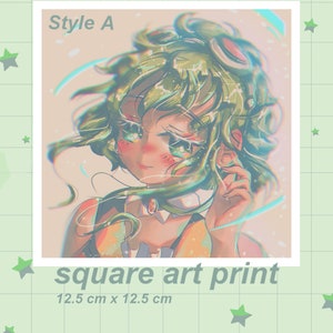 GUMI Vocaloid art print - square print - 12.5cm x 12.5cm