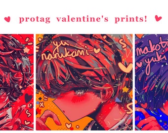 Persona Valentine's print - 12cm x 12cm square glossy print