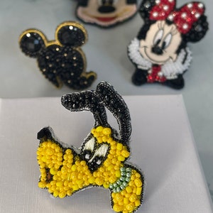 Beaded Dog brooch