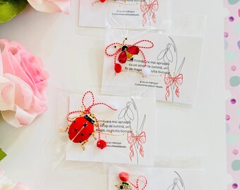 Insect Martisor, baba Marta, martensita, Romanian Moldavian Greek tradition Spring gift