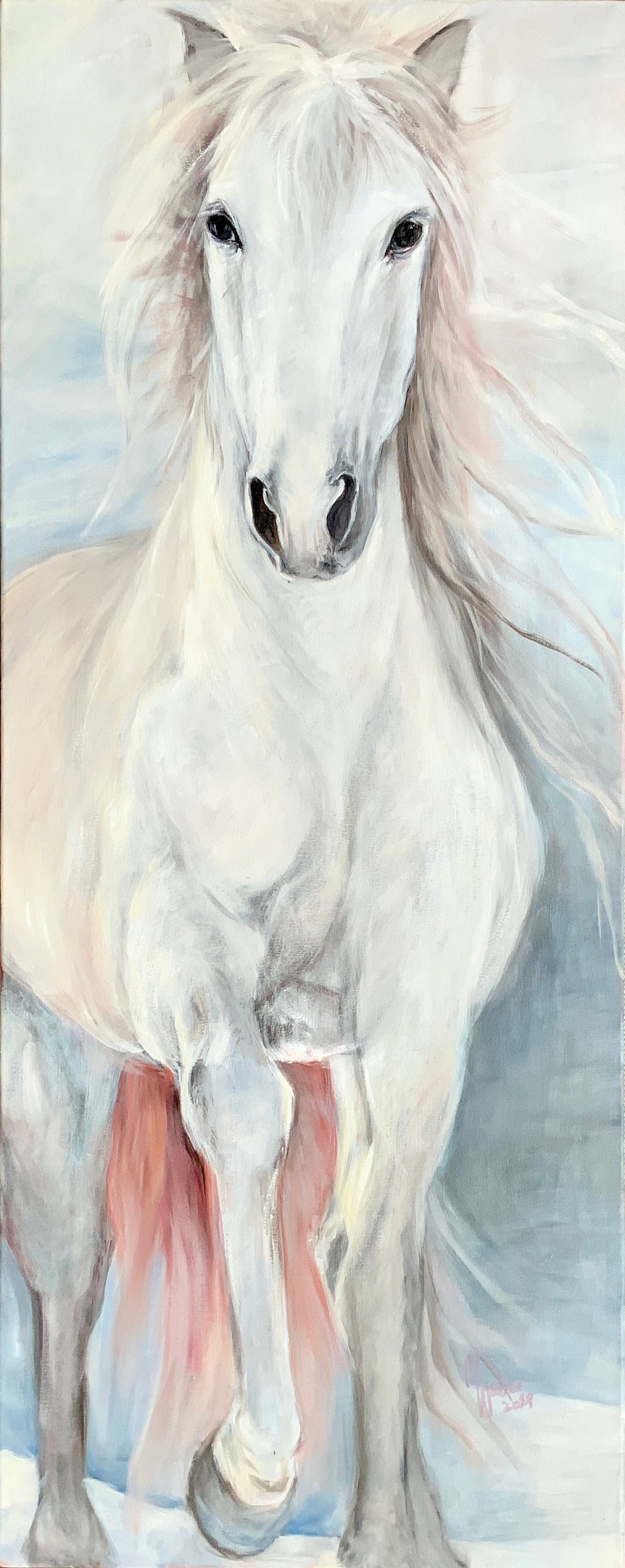White Horses Canvas Wall Art White Horses Canvas for Living Room Horse ...