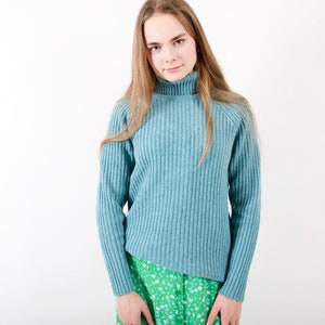 turtleneck sweater long sleeves top comfy sweater wool knit top knit jumper high neck wool top loose sweatern winter top long sleeve sweater
