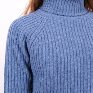 col roulé pull manches longues haut confortable pull laine tricot haut pull tricoté pull haut col laine haut loose sweatern hiver top manches longues pull image 8