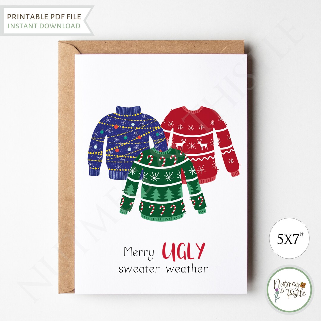 Ugly Christmas Sweater Card 