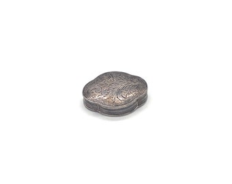 Antique Art Deco Handmade 925 Sterling Silver Pill Box, 1920s