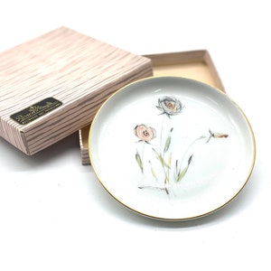 Vintage Rosenthal &quot;Oemeta Collection&quot; in Original Packaging Fine Porcelain Floral Coaster, 60s