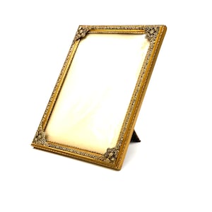 Mid-Century Modern Brass Frame with Handmade Convex Glass - Danish 1950s